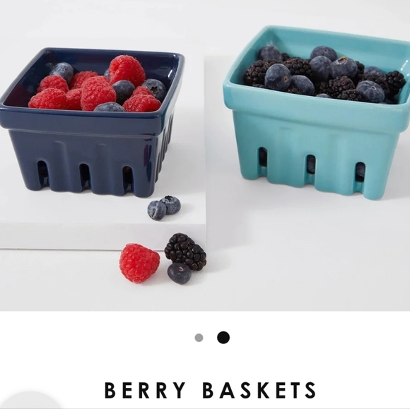 Katie Kime Set of 2 Berry Ceramic Colanders - Picture 2 of 3